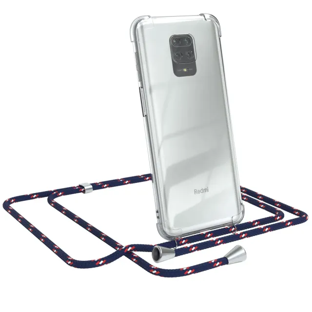 EAZY CASE Redmi Note 9S 9 Pro Max Handykette Navy Camouflage mit Band