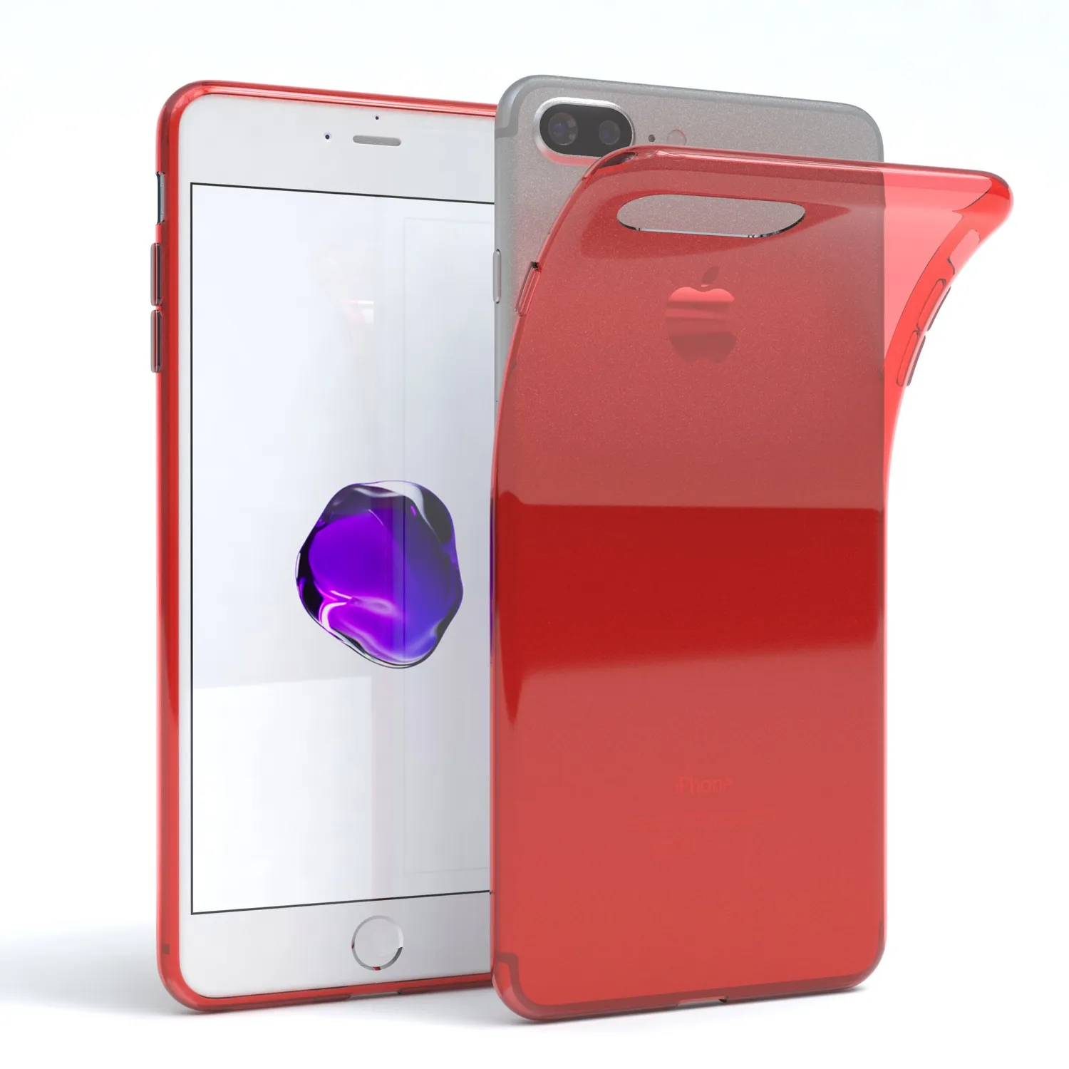 EAZY CASE iPhone 7 Plus / 8 Plus Hülle Anthrazit gebürstet