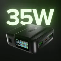 SBS 10000 mAh Powerbank 35W PD mit TFT-Display