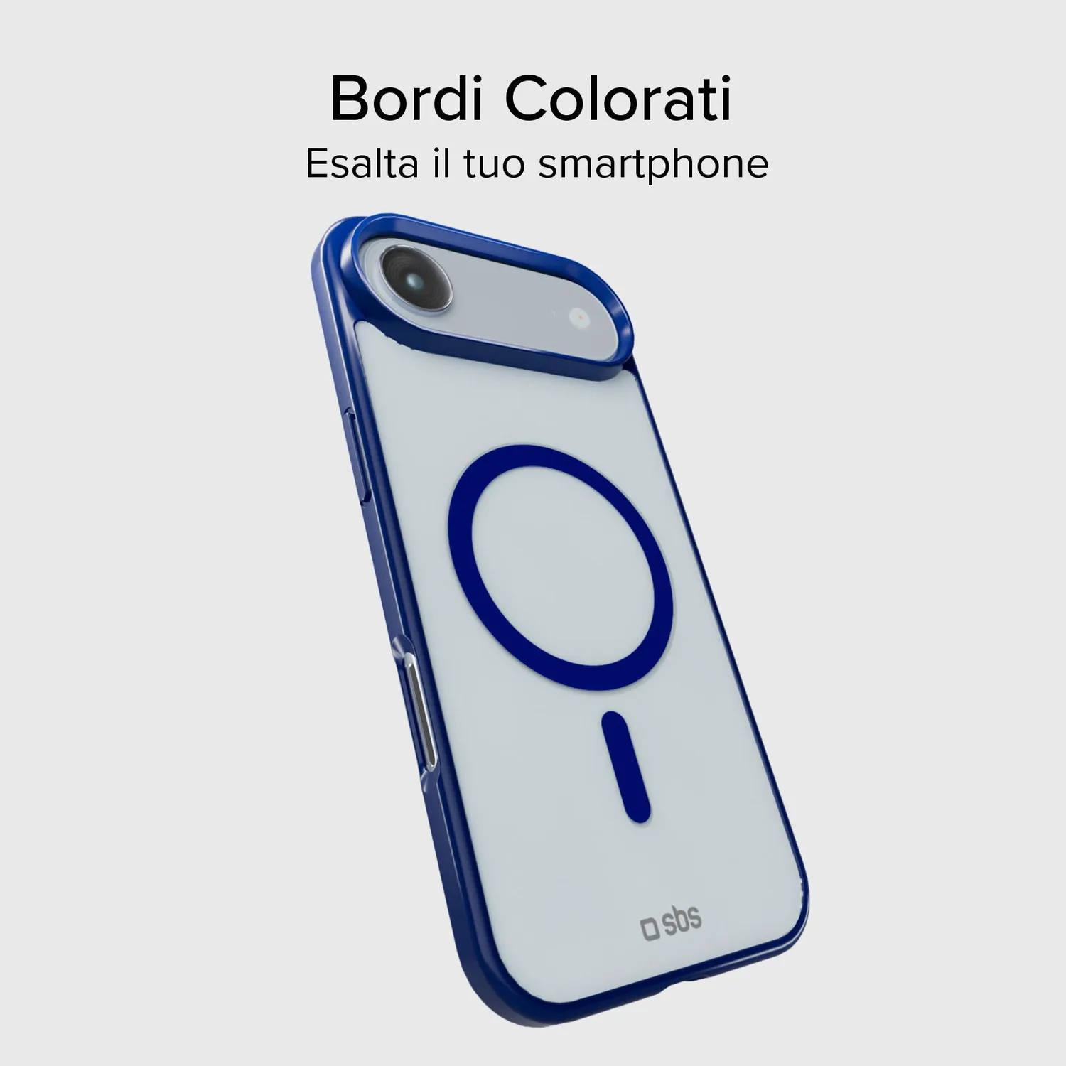 SBS iPhone Air Hülle MagSafe Blau transparent slim