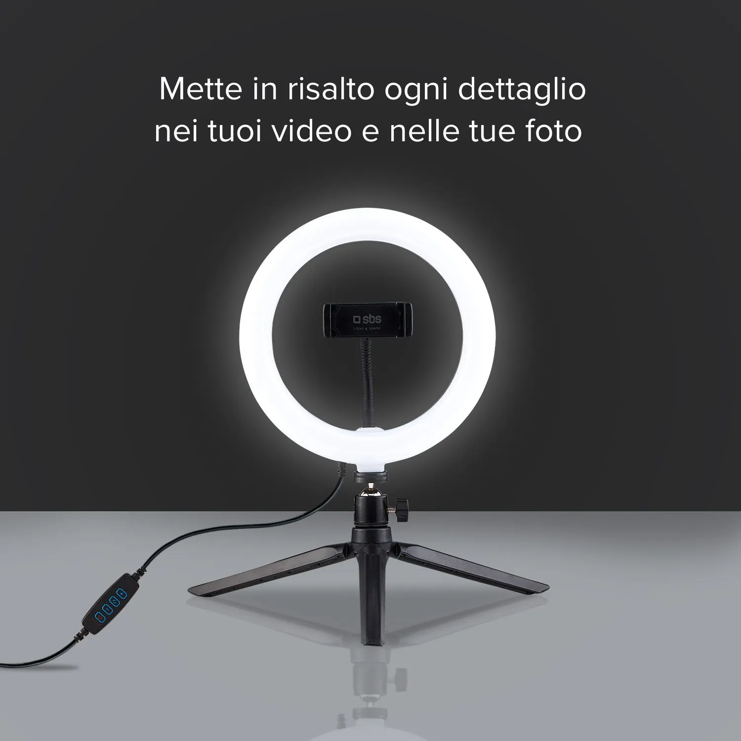 SBS LED Ringlicht Stativ 20cm Handy