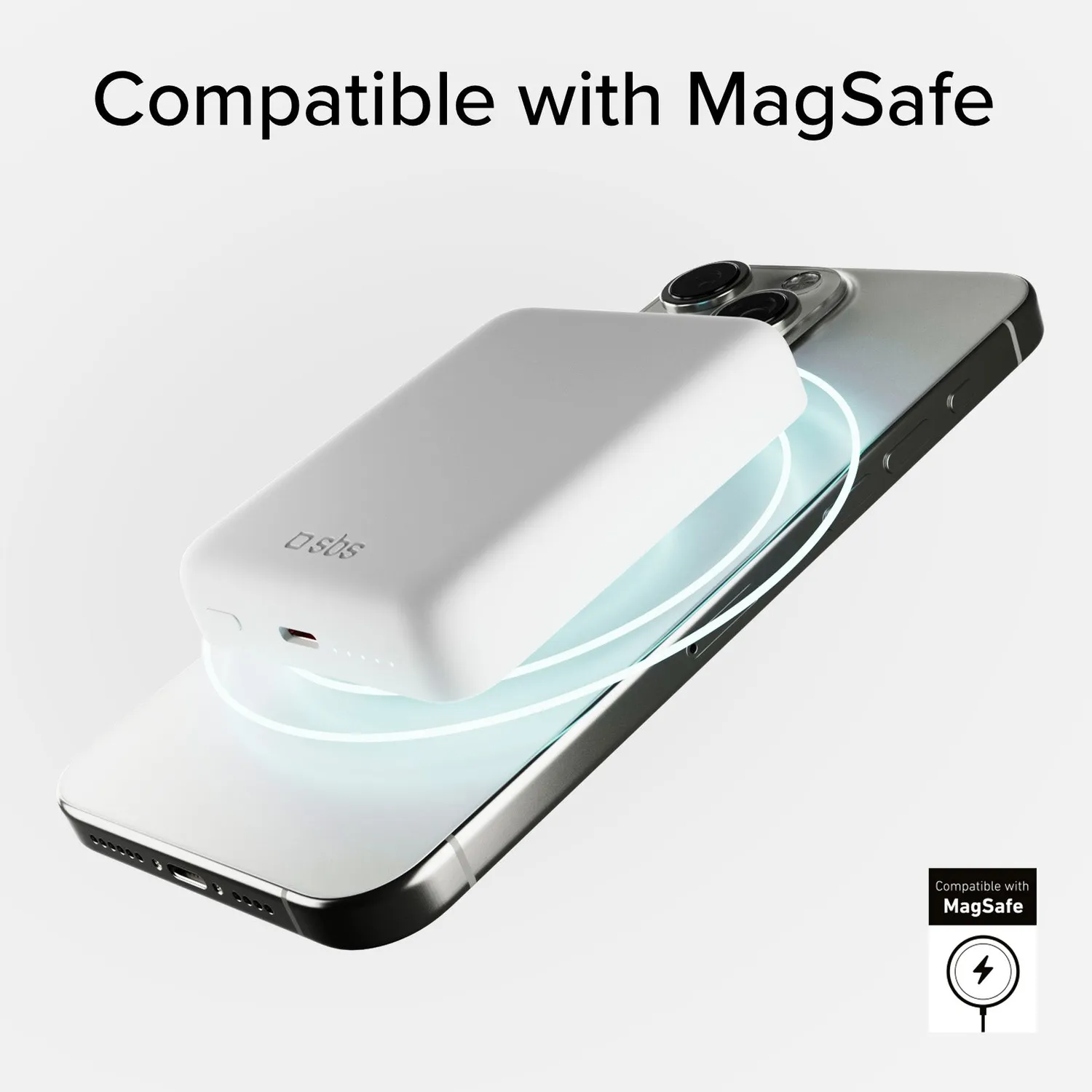 SBS Powerbank 5000mAh Wireless MagSafe kompakt