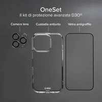 SBS D3O iPhone 16 Pro Schutz-Set stoßfest 3-teilig