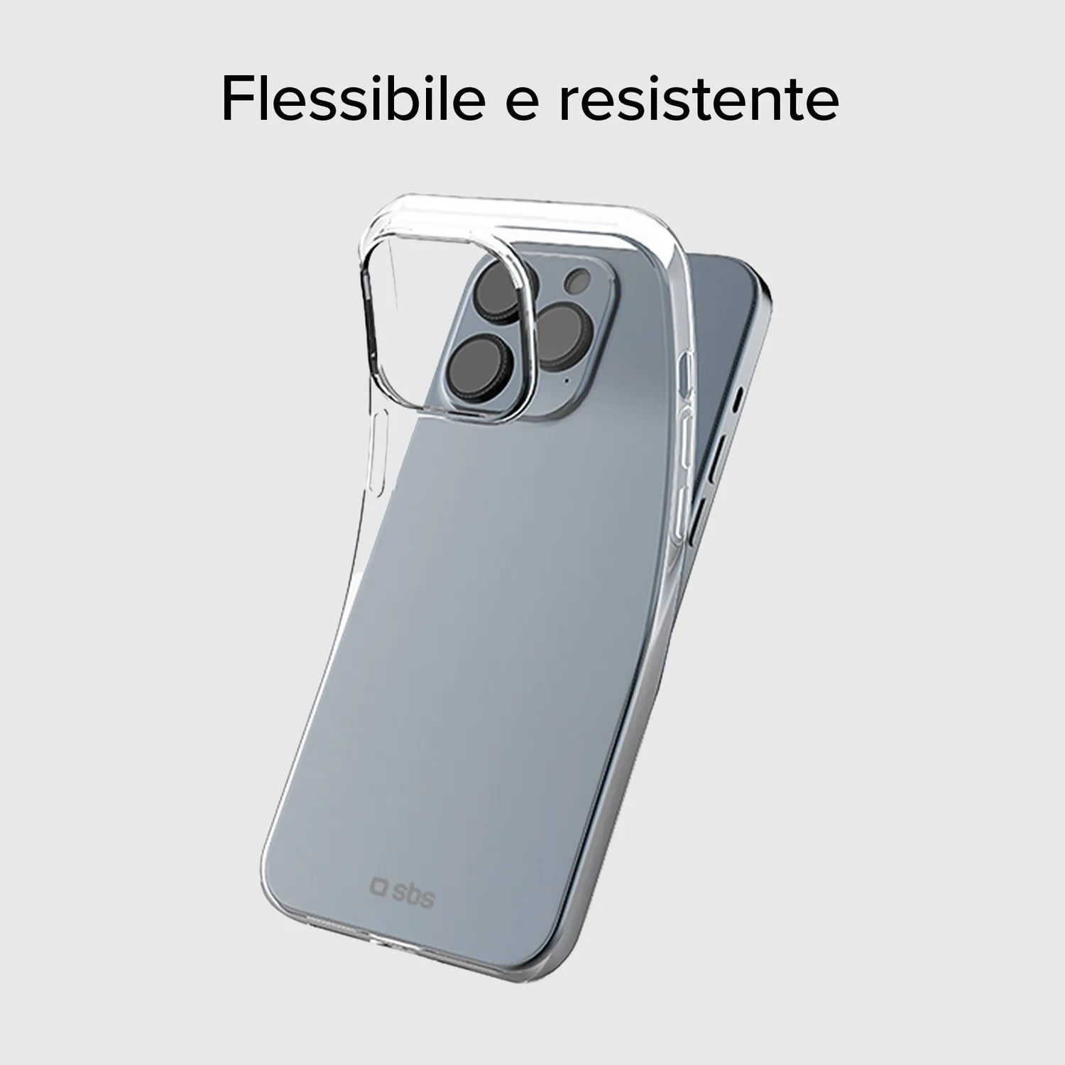SBS Skinny iPhone 15 Pro Handyhülle Transparent dünn