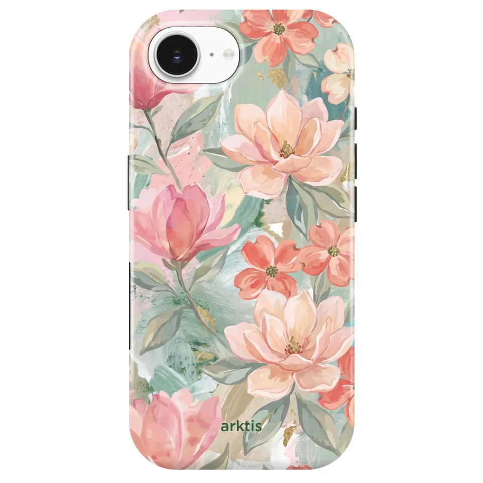 arktis iPhone 16e Hülle Pastel Flowers MagSafe