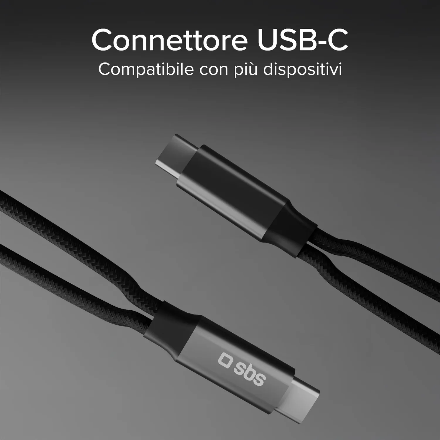 SBS USB-C Splitter Audio + 60W Laden 13 cm