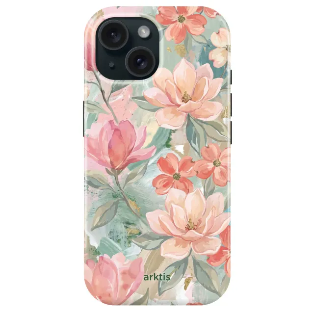 arktis Pastel Flowers iPhone 15 Hülle MagSafe