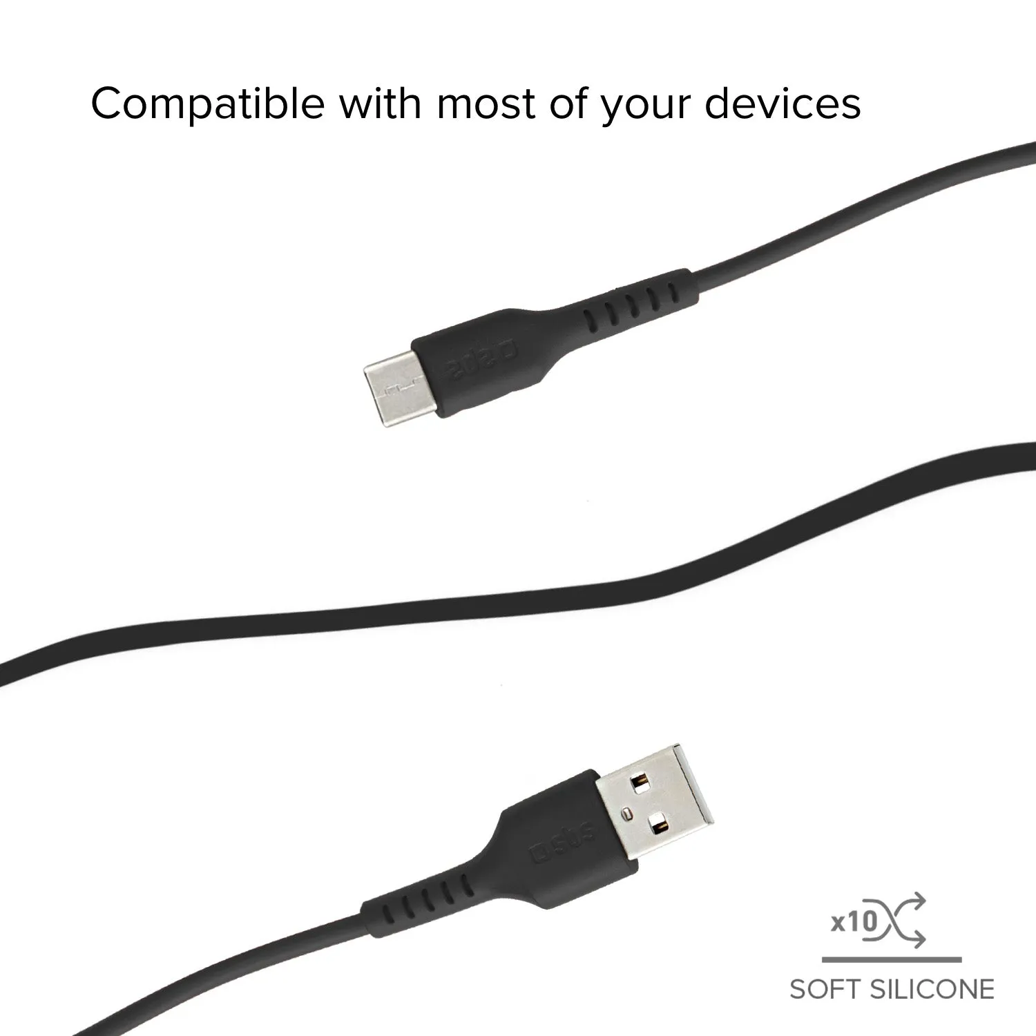 SBS USB Kabel Micro-USB 2 m schwarz Laden