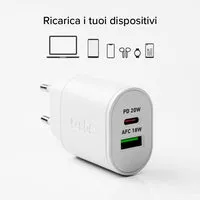 SBS 20W Wandladegerät USB-C USB-A Dual PD