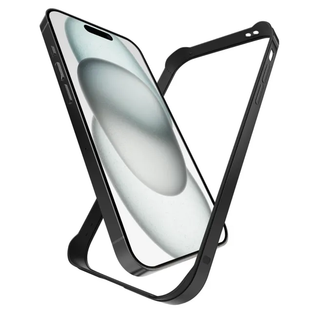 arktis AirZERO iPhone 15 Alu-Bumper Schwarz