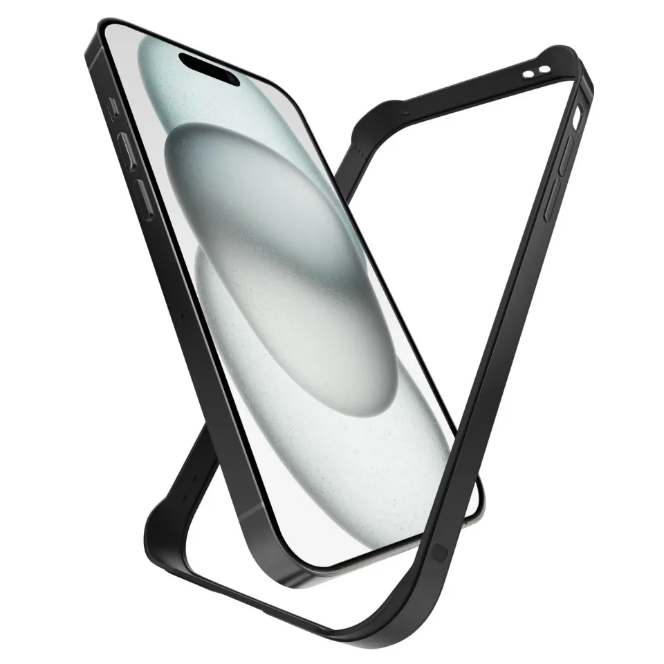 arktis AirZERO iPhone 15 Alu-Bumper Schwarz