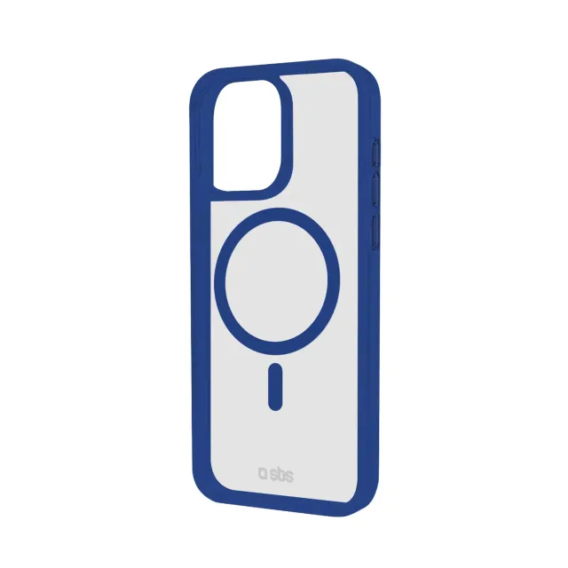 SBS iPhone 16 Pro Hülle MagSafe transparent Blau