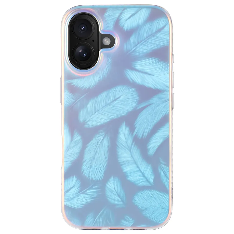 arktis Pearl iPhone 16 Plus Hülle Feather Perlmutt-Effekt
