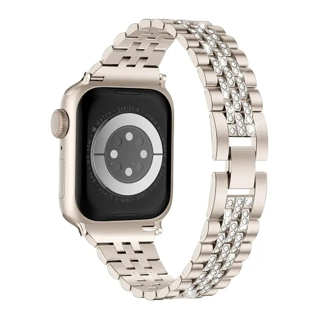 arktisband Diamonds Apple Watch Gliederarmband Silber Strass