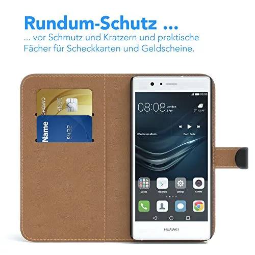 EAZY CASE Book Huawei P9 Lite 2016 Klapphülle Schwarz
