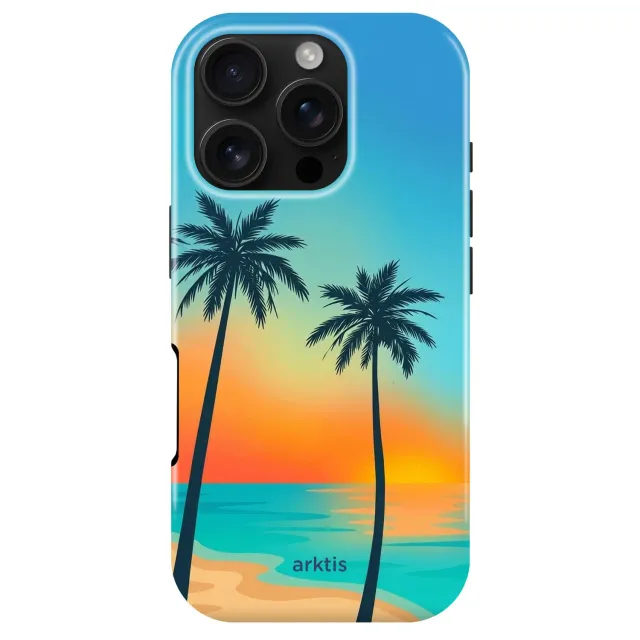 arktis Sunset Beach iPhone 16 Pro Max Hülle MagSafe