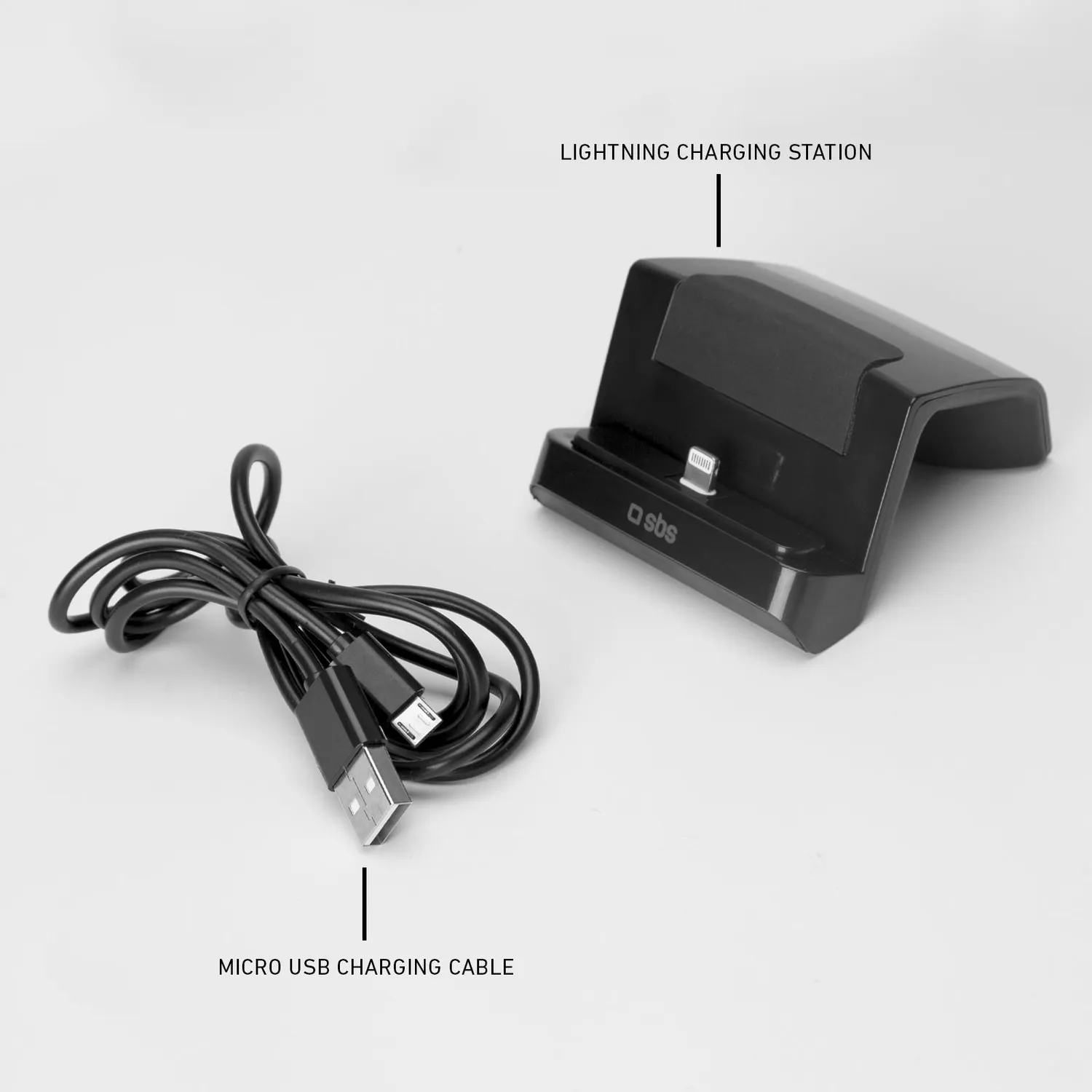 SBS Lightning Tisch-Ladestation iPhone Ladehalter mit Kabel