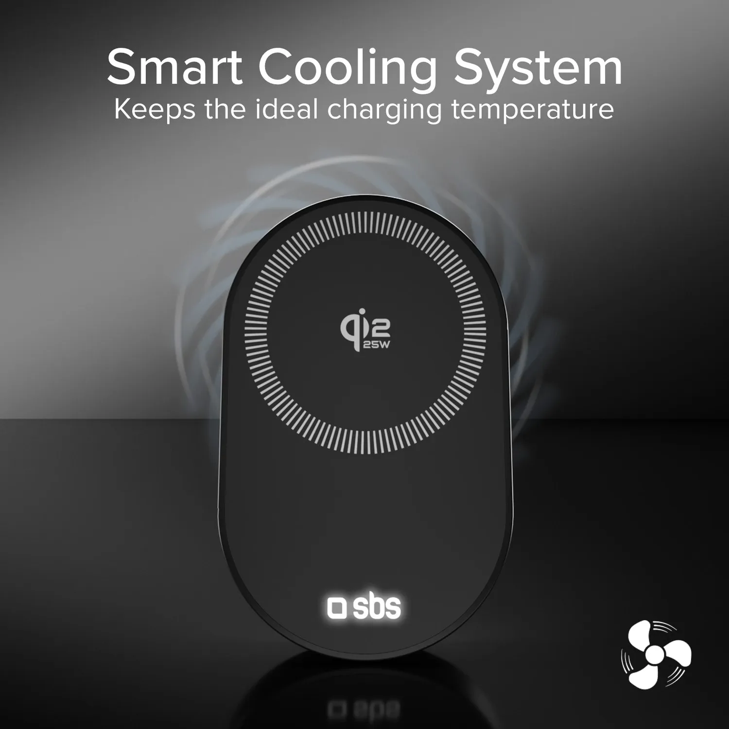 SBS Autohalterung Qi2.2 25W magnetisch Lüftung Kühlung