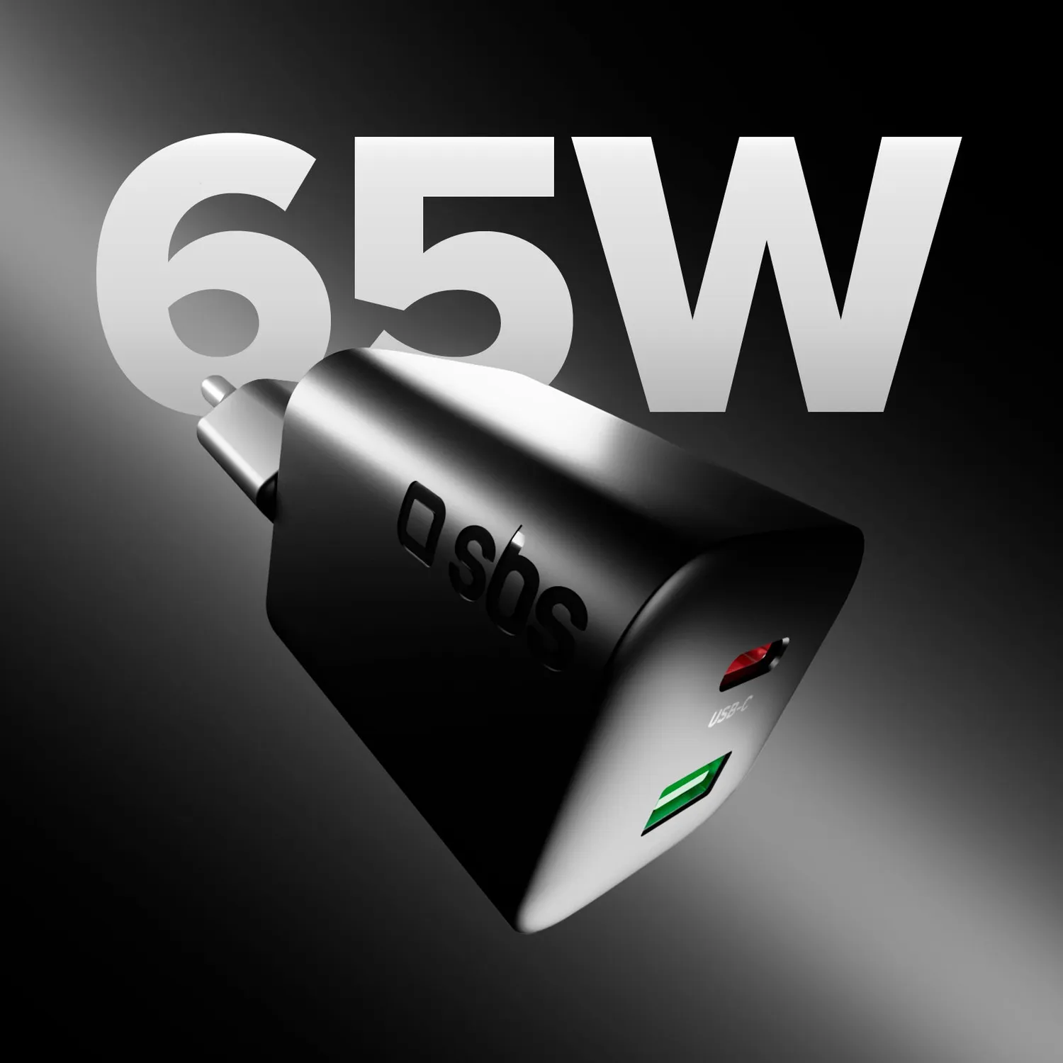 SBS 65W GaN Ladegerät Set USB-C Kabel 1,5m PD