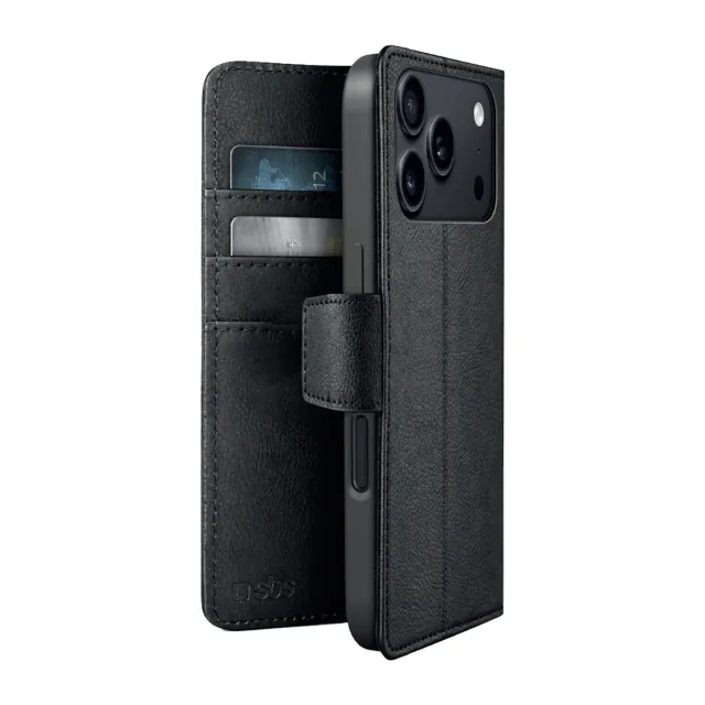 SBS Wallet Classic Mag iPhone 17 Pro Max Hülle schwarz