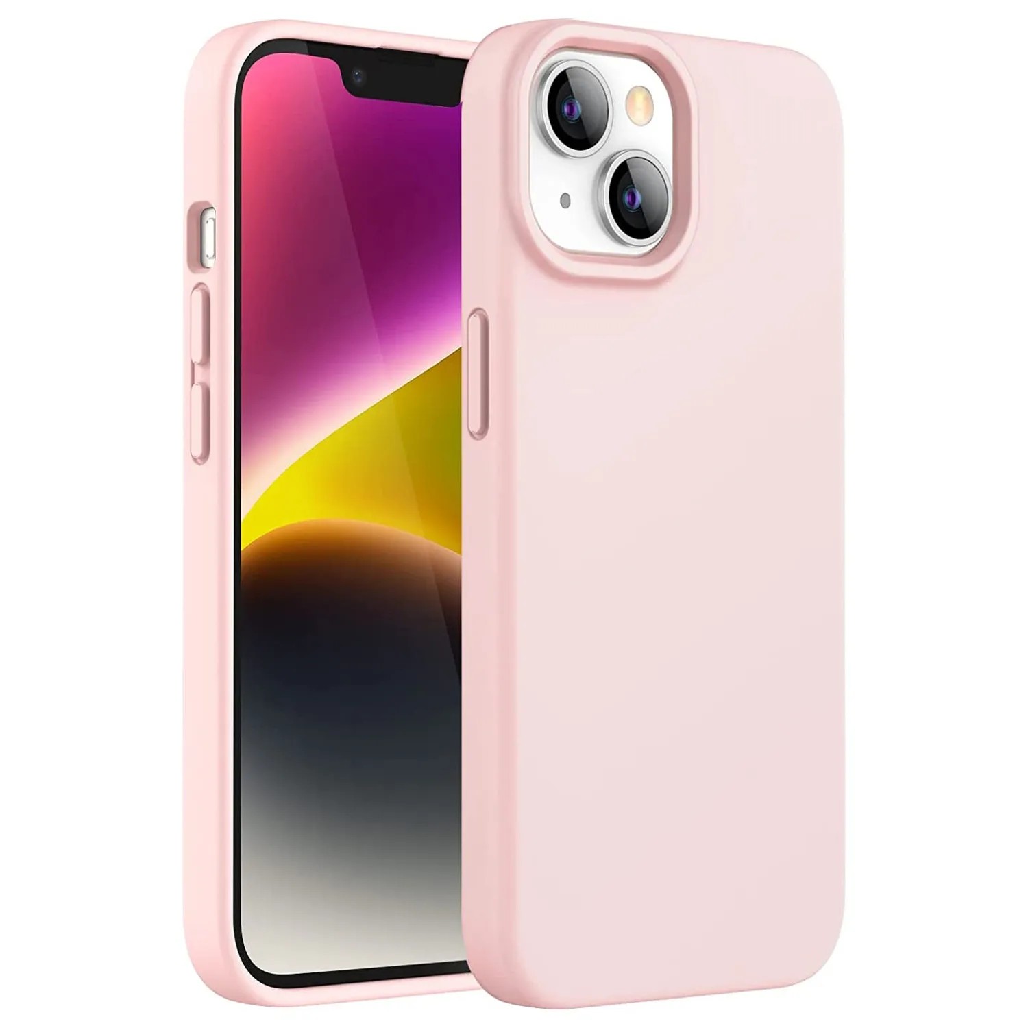 arktis Silikon iPhone 14 Case Schwarz Mikrofaser
