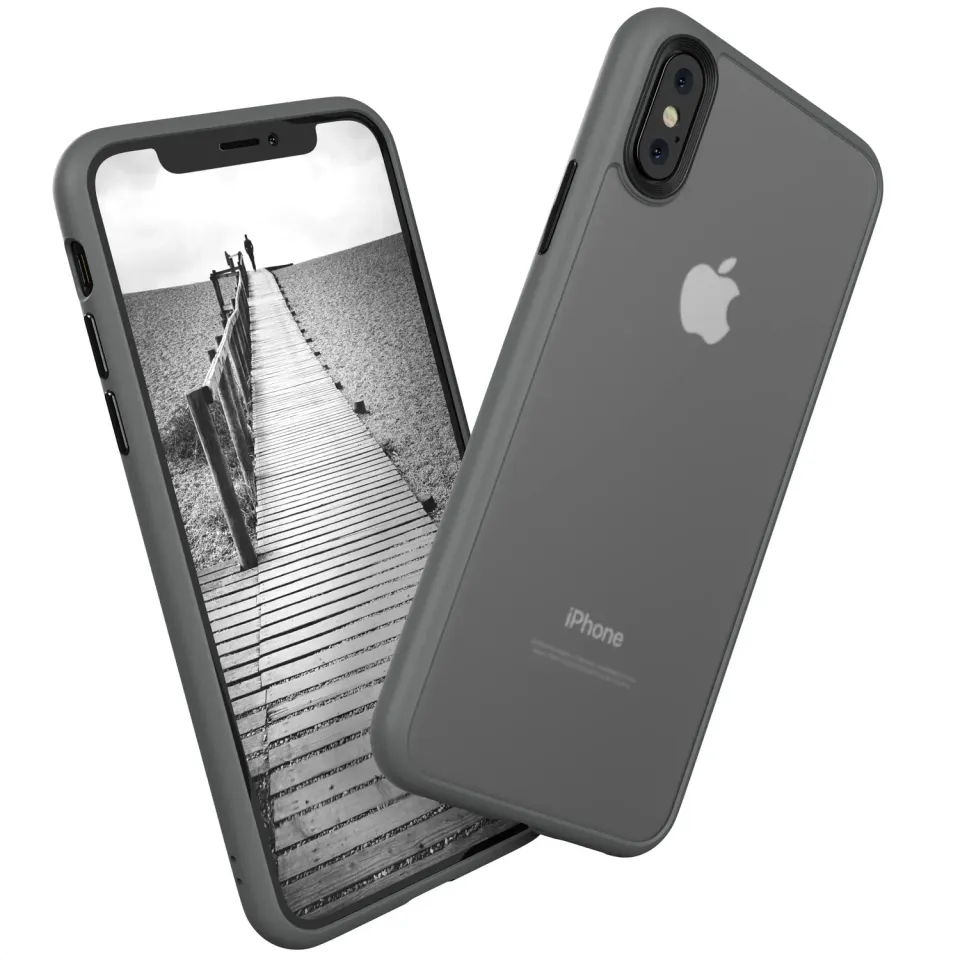 EAZY CASE iPhone X/XS Outdoor Hülle Anthrazit stoßfest