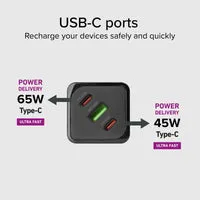 SBS GaN Ladegerät 65 W PD USB-C Dreifach kompakt