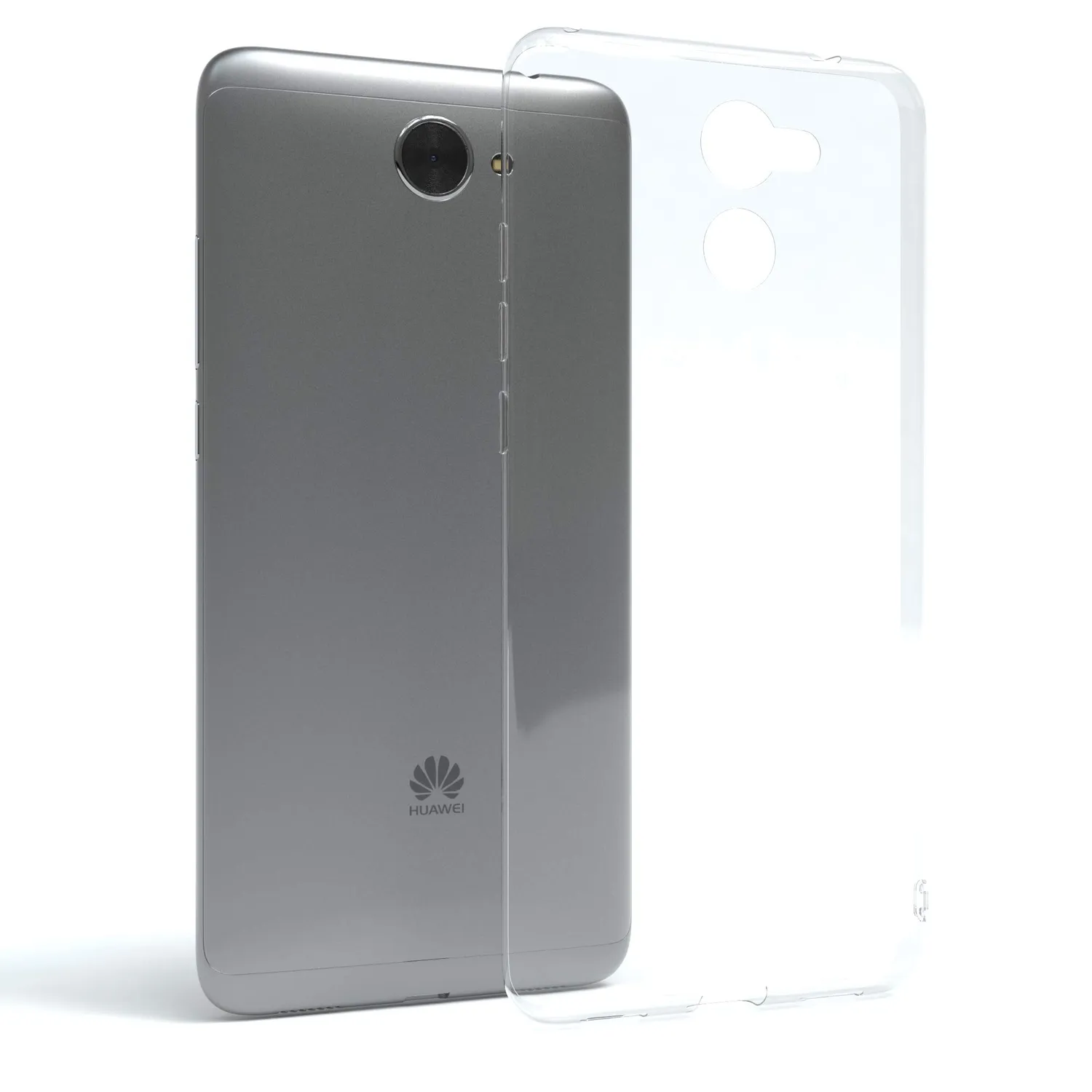 EAZY CASE Huawei Y7 2017 Silikonhülle Transparent 0,8mm