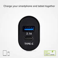 SBS 5.1A Reise-Ladegerät USB-C + USB Schnellladung