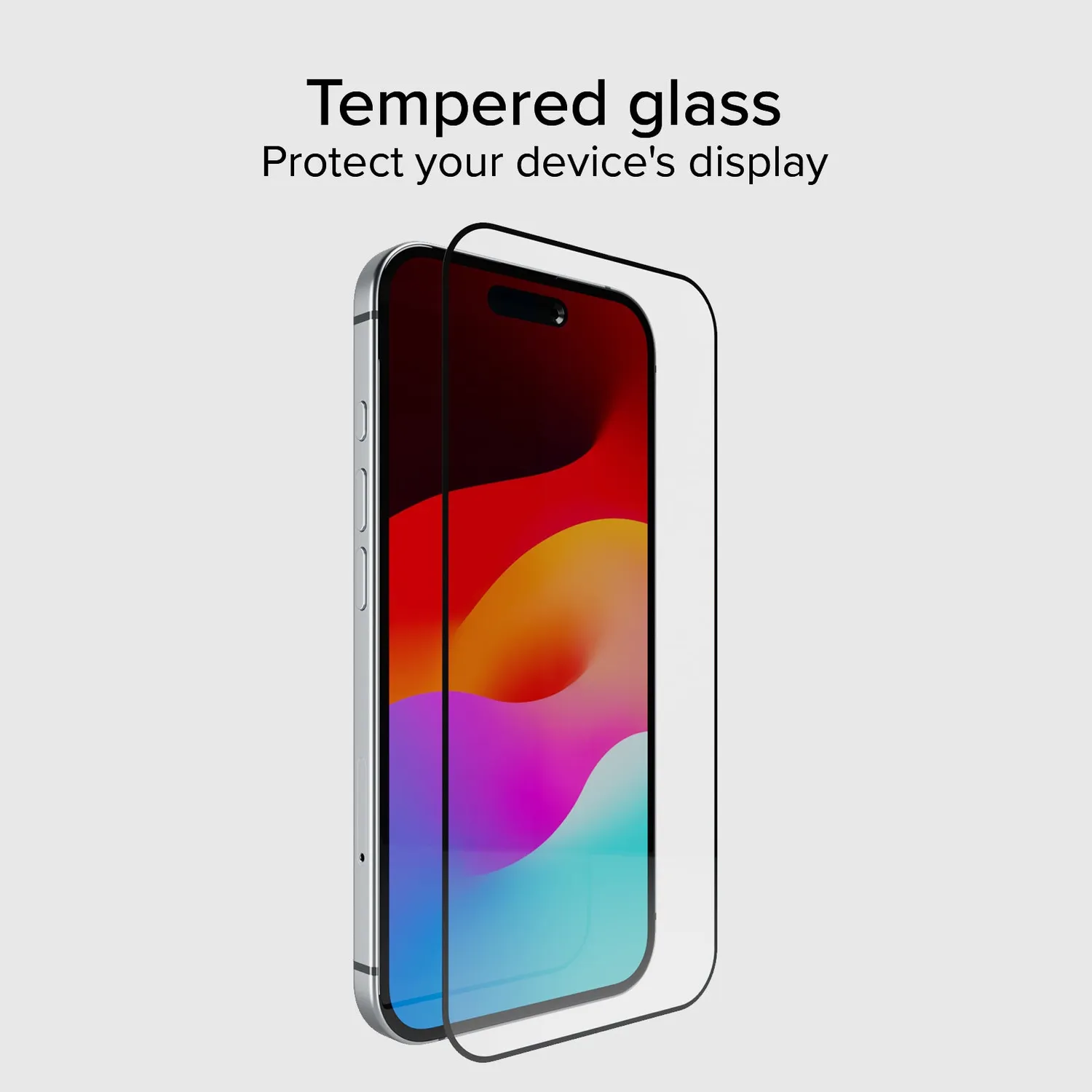 SBS Full Cover iPhone 16 15 Panzerglas Schwarz stoßfest