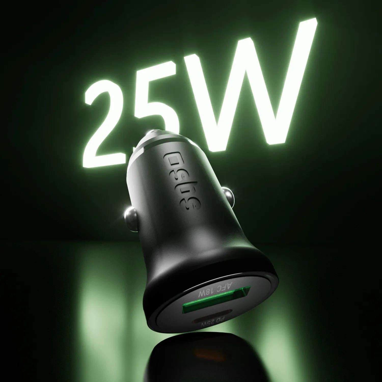SBS Autoladegerät 25W PD USB-C + USB-A schwarz