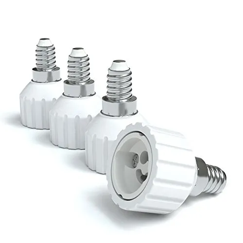 EAZY CASE E14 auf GU10 Lampensockel Adapter 8X weiß