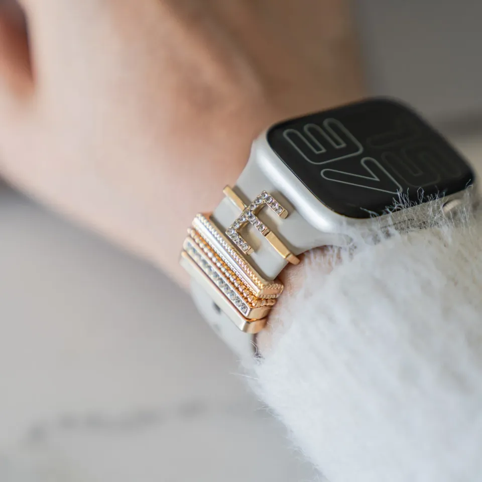 arktisband Apple Watch Charm Buchstabe E Gold