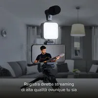 SBS Streaming Kit LED Stativ Mikrofon Fernbedienung