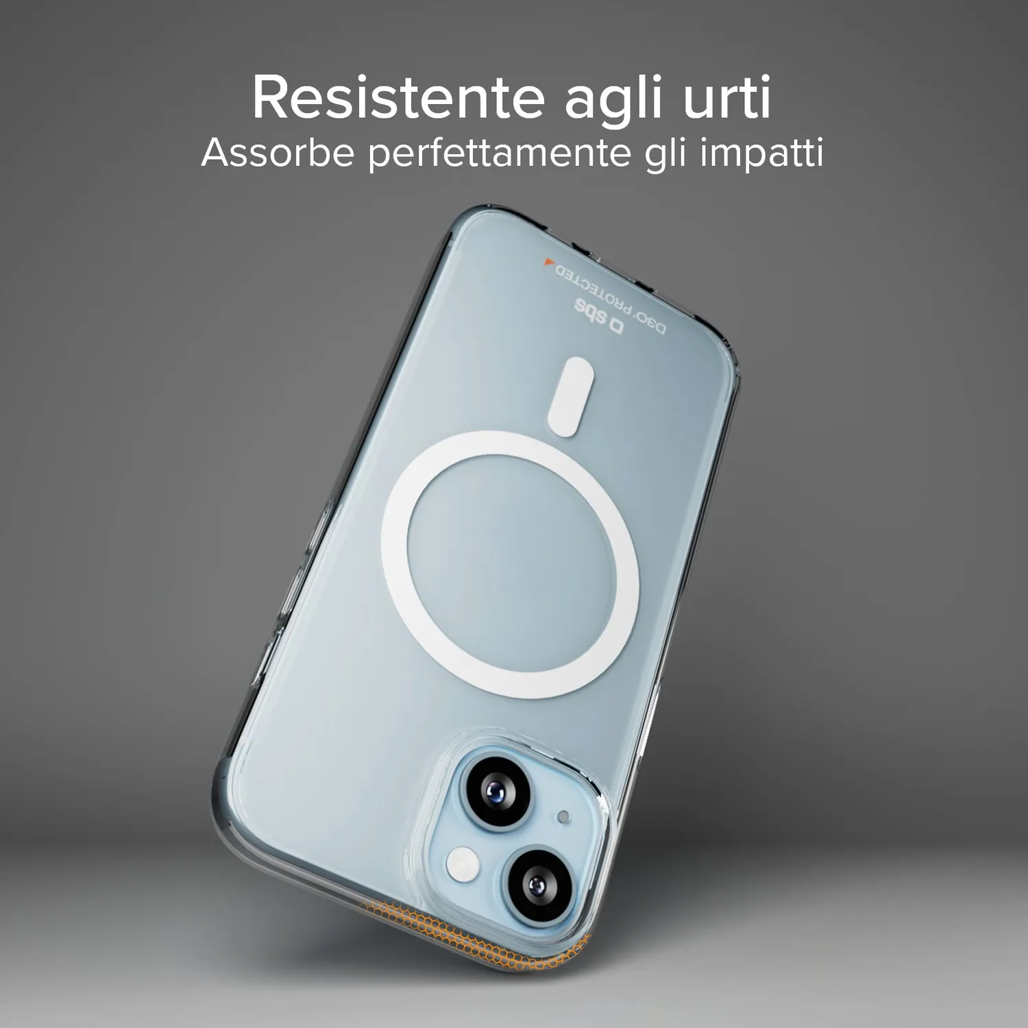 SBS D3O Handyhülle iPhone 15 Plus Transparent MagSafe