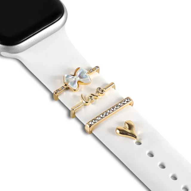 arktisband Love Bow Apple Watch Charm Gold Edelstahl
