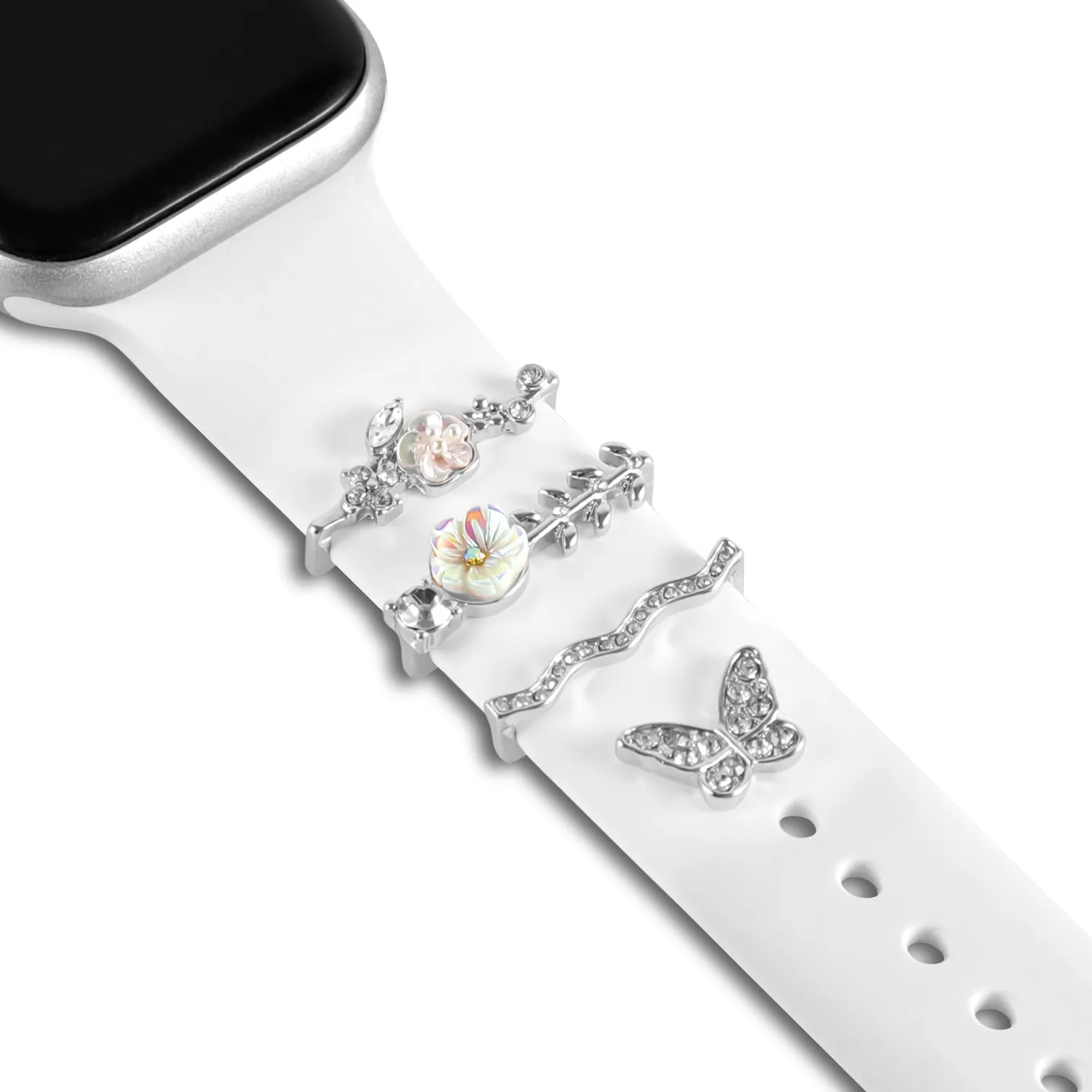 arktisband Flower Waves Apple Watch Charms Edelstahl