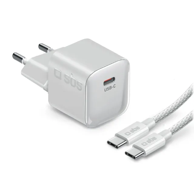 SBS 40W GaN Ladegerät + USB-C Kabel 1,5m Set