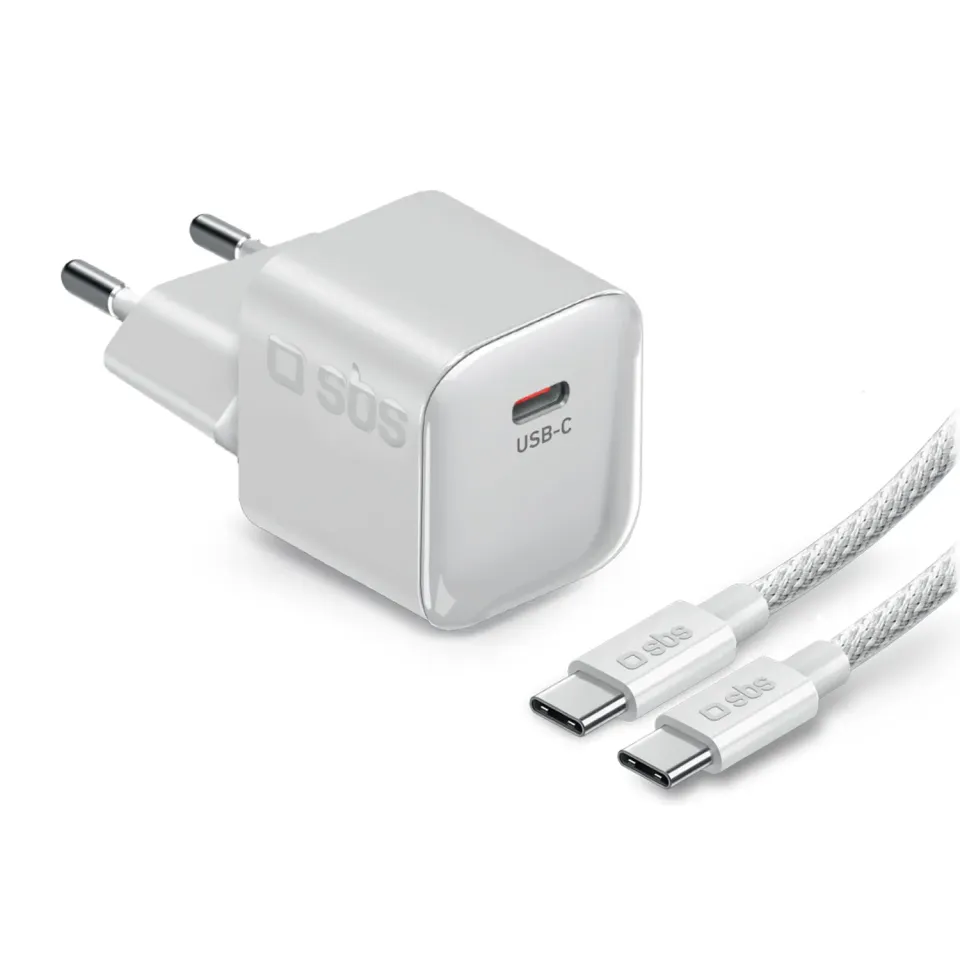 SBS 40W GaN Ladegerät + USB-C Kabel 1,5m Set