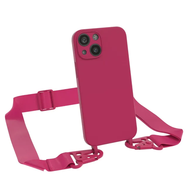 EAZY CASE iPhone 13 Mini Handykette Beere Silikon Band