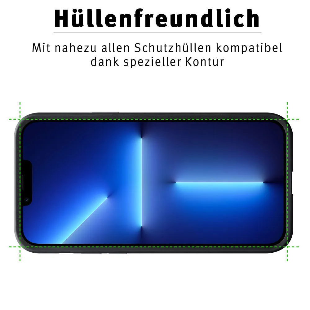 arktis FULL COVER iPhone 13 Pro Panzerglas 3er Set
