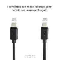 SBS USB-C 3.1 Kabel 150 cm 60W Power Delivery schwarz