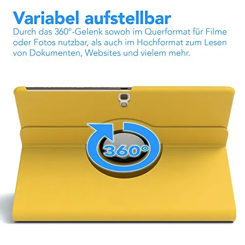 EAZY CASE Tablet Hülle Galaxy Tab S 10.5 Gelb 360°