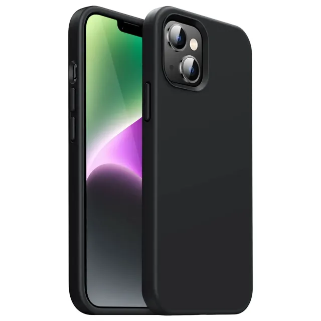 arktis Silikon Case iPhone 15 Hülle Schwarz Griffig