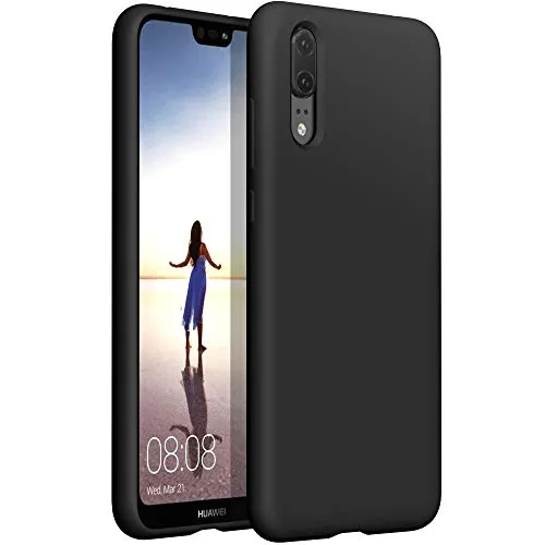 YATWIN Huawei P20 Lite Silikonhülle Schwarz Dünn