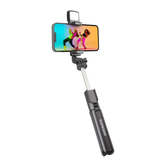 SBS Selfie-Stick Wireless LED 67cm Schwarz Bluetooth