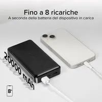 SBS Schnelllade-Powerbank 20000 mAh 2 USB mit LED-Anzeige