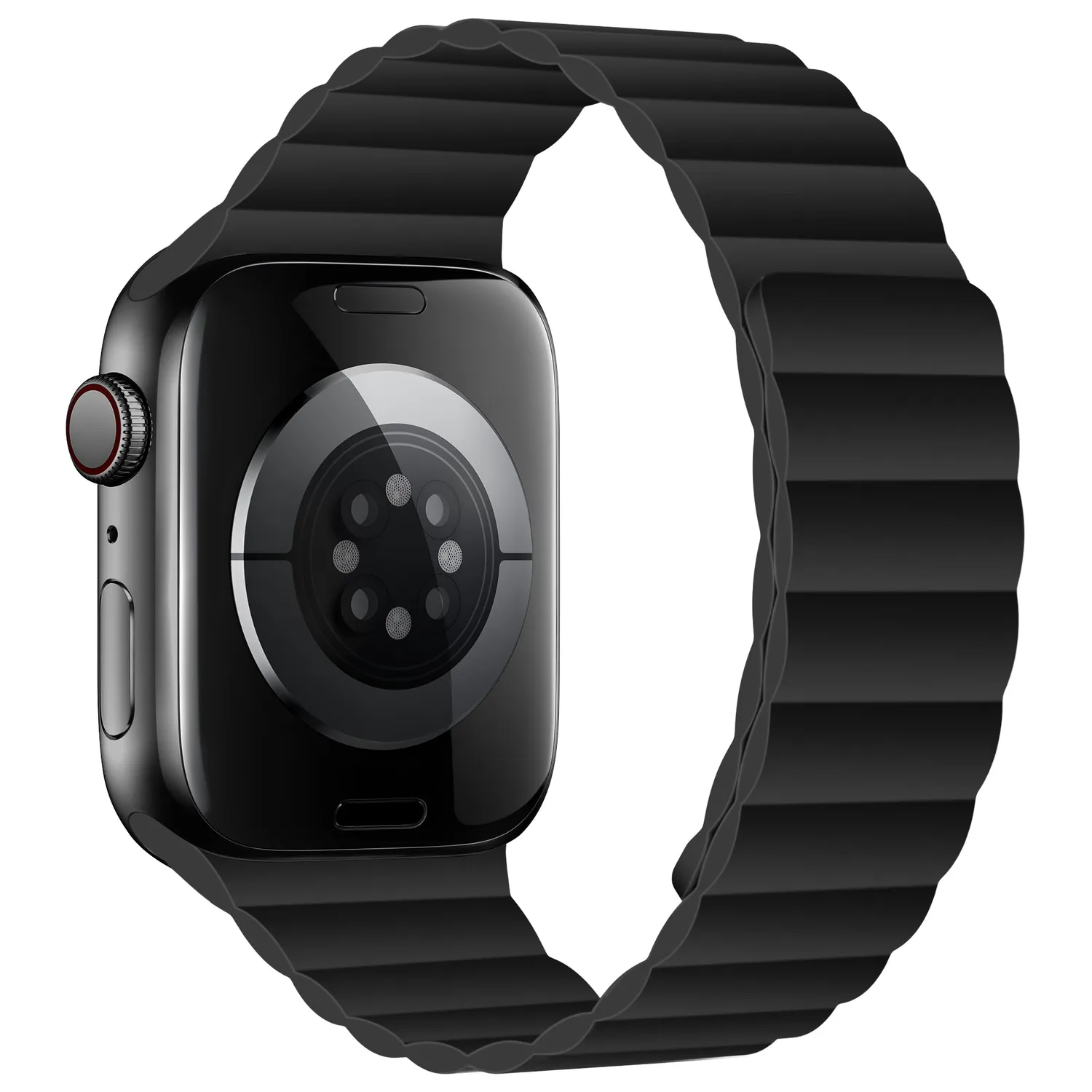 arktisband Ligo Armband Magnetisch Silikon Schwarz 46mm