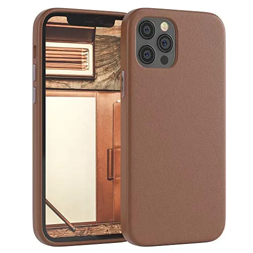 EAZY CASE iPhone 12 12 Pro Kunstlederhülle Braun