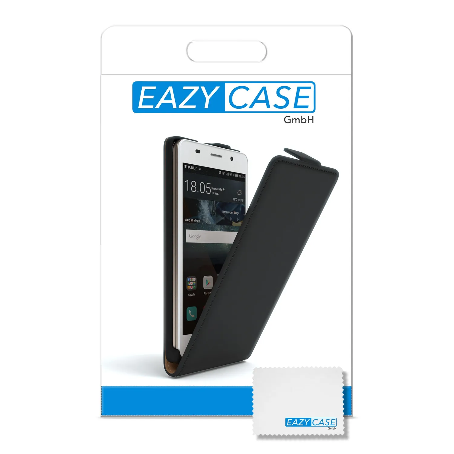 EAZY CASE Y6 2015 Klapphülle Schwarz Kunstleder